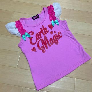 アースマジック(EARTHMAGIC)のアース♡チュール袖シャツ(Tシャツ/カットソー)