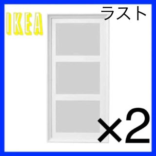 イケア(IKEA)のIKEA KNOPPÄNG フレーム ホワイトステイン  ２つ(フォトフレーム)