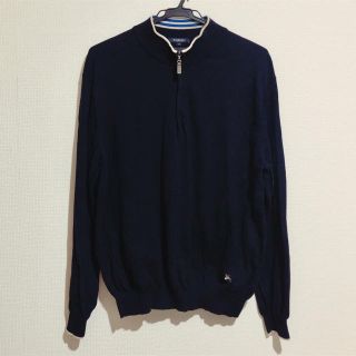 バーバリー(BURBERRY)のBurberry メンズ　セーター　サマーニット　ハーフジップ　バーバリー(ニット/セーター)