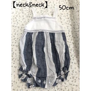 【neck＆neck】55-60cm  3-6month ロンパース(ロンパース)