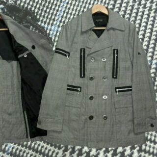BURBERRY - 新品タグバーバリーブラックレーベルロゴ千鳥格子加工zip