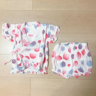 女の子 甚平 浴衣　80 女の子甚平(甚平/浴衣)