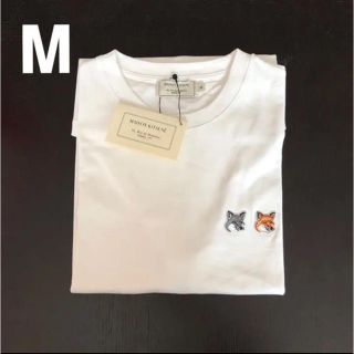 メゾンキツネ(MAISON KITSUNE')の新品　メゾンキツネ　Tシャツ　ダブルフォックス　M(Tシャツ/カットソー(半袖/袖なし))