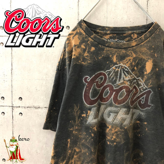 【激レア】クアーズ coors ビール 企業 ロゴ Tシャツ ブリーチ加工 メンズのトップス(Tシャツ/カットソー(半袖/袖なし))の商品写真