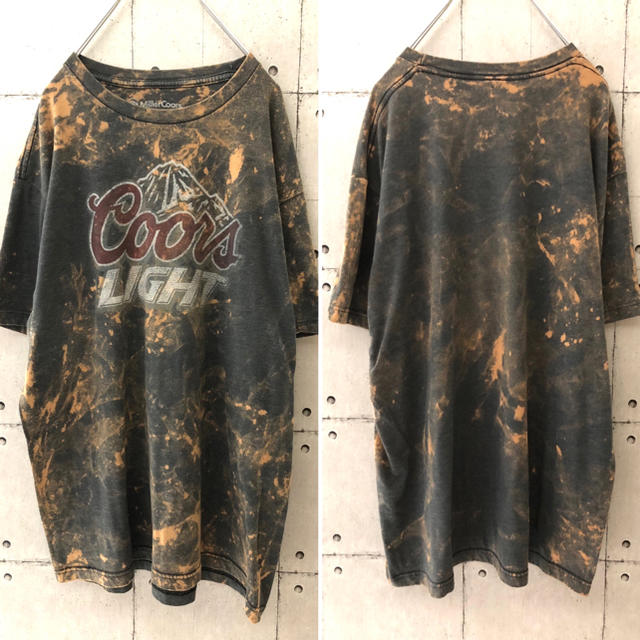 【激レア】クアーズ coors ビール 企業 ロゴ Tシャツ ブリーチ加工 メンズのトップス(Tシャツ/カットソー(半袖/袖なし))の商品写真