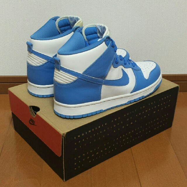 NIKE(ナイキ)の1999 NIKE DUNK HIGH LE (白×水色)US10 メンズの靴/シューズ(スニーカー)の商品写真