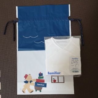 ファミリア(familiar)の【新品】familiar　短肌着　☆ショップ袋付き☆(肌着/下着)