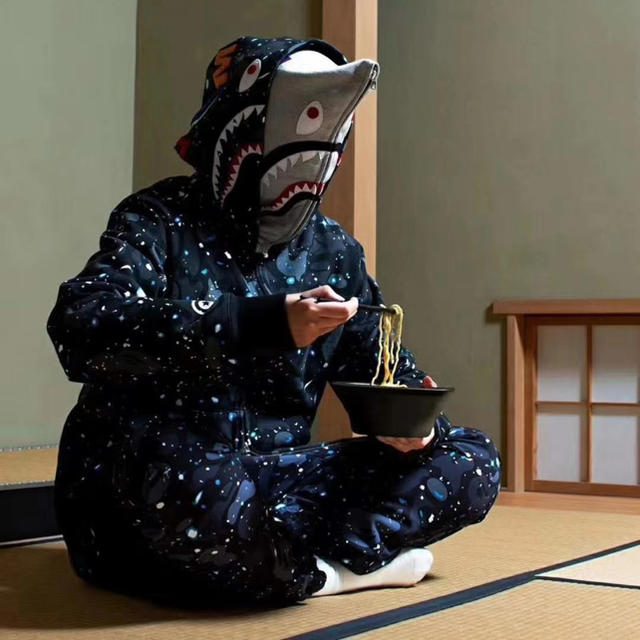 A BATHING APE - SPACE CAMO SHARK FULL ZIP DOUBLE HOODIEの通販 by ...