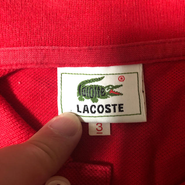 LACOSTE(ラコステ)の特価！ラコステ 長袖ポロシャツ　L1312 赤 メンズのトップス(ポロシャツ)の商品写真