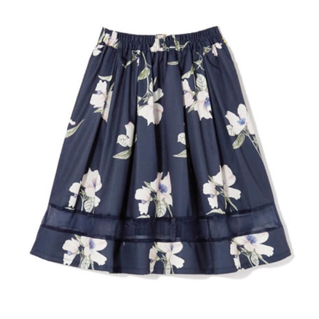 GRL(グレイル)の花柄　オーガンジー　スカート レディースのスカート(ひざ丈スカート)の商品写真