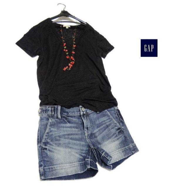 GAP(ギャップ)の◆GAP/ギャップ◆ S(7号)位 リネンシャツとショートパンツセット レディースのトップス(Tシャツ(半袖/袖なし))の商品写真