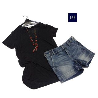 ギャップ(GAP)の◆GAP/ギャップ◆ S(7号)位 リネンシャツとショートパンツセット(Tシャツ(半袖/袖なし))