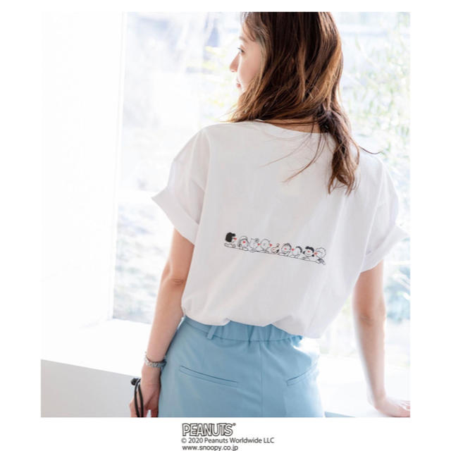 coen(コーエン)の※ほぼ新品、未使用　coen スヌーピーTシャツ　ホワイト レディースのトップス(Tシャツ(半袖/袖なし))の商品写真