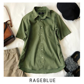 レイジブルー(RAGEBLUE)のRAGEBLUE レイジブルー　半袖シャツ　カーキ　グリーン(シャツ/ブラウス(半袖/袖なし))