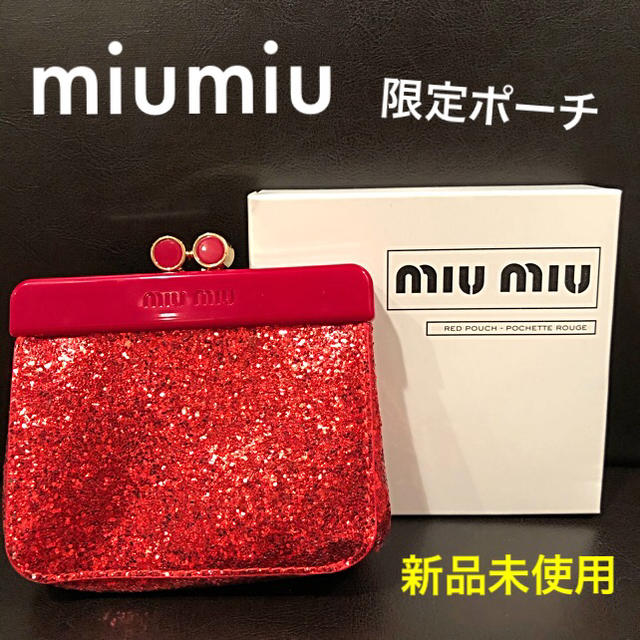 【新品未使用】miumiu ミニポーチ 箱付き