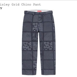 シュプリーム(Supreme)の送料込み 32 Supreme Paisley Chino Pant Navy(チノパン)