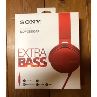 ソニー(SONY)のSONY Extra bass ヘッドホン　レッド(ヘッドフォン/イヤフォン)