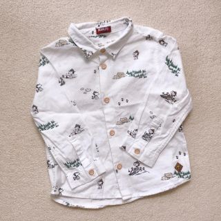 ザラキッズ(ZARA KIDS)の【ZARA baby】シャツ　スヌーピー　86サイズ(シャツ/カットソー)