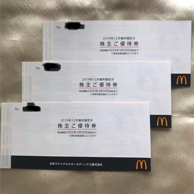 マクドナルド 株主優待×3冊【匿名配送】