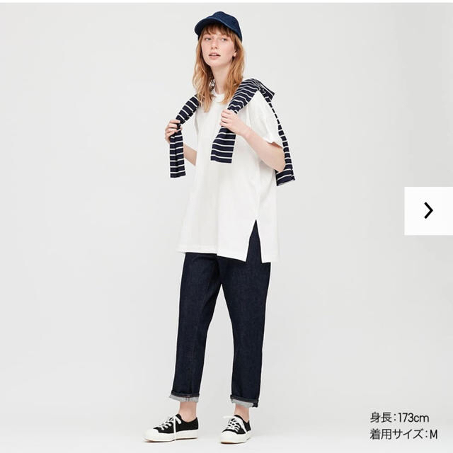 UNIQLO(ユニクロ)のUNIQLO コットンリラックススリットチュニック　 レディースのトップス(Tシャツ(長袖/七分))の商品写真