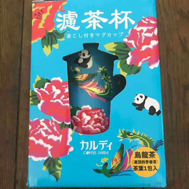 KALDI(カルディ)のカルディ　マグカップ　ブルー　台湾　茶こし付き インテリア/住まい/日用品のキッチン/食器(グラス/カップ)の商品写真