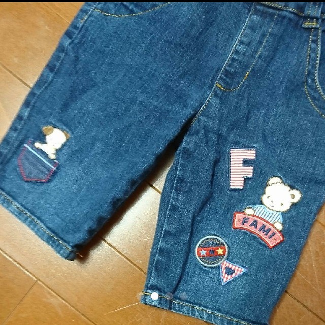 familiar(ファミリア)のハーフパンツ ファミリア 100 デニム パンツ キッズ/ベビー/マタニティのキッズ服男の子用(90cm~)(パンツ/スパッツ)の商品写真