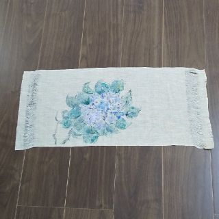 【新品未使用品】紫陽花  麻  タペストリー(その他)