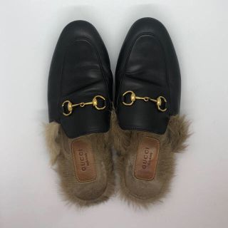 グッチ(Gucci)の値下げ❗️グッチ　gucci ローファー　スリッポン　ファー　37(スリッポン/モカシン)