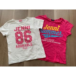 ジェニィ(JENNI)の140 SISTER JENNI ジェニィ　Tシャツ ２枚　ホワイトピンク(Tシャツ/カットソー)