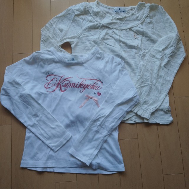 kumikyoku（組曲）(クミキョク)の組曲　長袖Tシャツ　サイズLL(130～140)２枚セット　おまけ付き キッズ/ベビー/マタニティのキッズ服女の子用(90cm~)(Tシャツ/カットソー)の商品写真
