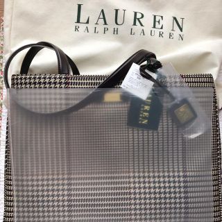 ラルフローレン(Ralph Lauren)の Ralph Lauren ブラウン グレンチェック キャンバス バッグ (ショルダーバッグ)