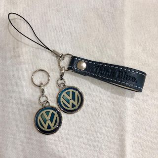 フォルクスワーゲン(Volkswagen)のVolkswagen 本革　未使用　キーホルダー　(車内アクセサリ)