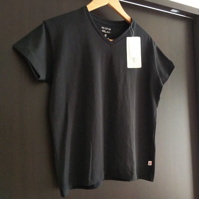 coen(コーエン)のコーエン ＶネックTシャツ 黒 レディースのトップス(Tシャツ(半袖/袖なし))の商品写真