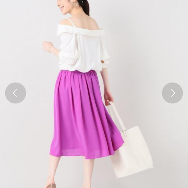 Spick & Span(スピックアンドスパン)のスピック & スパンシフォンギャザースカート  レディースのスカート(ひざ丈スカート)の商品写真