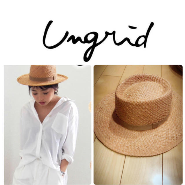 Ungrid(アングリッド)のungrid ポークパイHAT 麦わら レディースの帽子(麦わら帽子/ストローハット)の商品写真