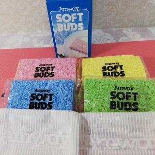 アムウェイ(Amway)の【箱入り】アムウェイAmway Soft Buds スポンジ 4色/専用ネット(その他)