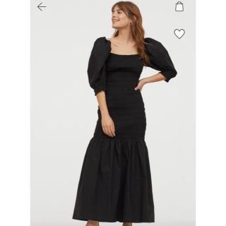 エイチアンドエム(H&M)のH&M ＊ 今期新作 完売オーガニックコットンワンピース(ロングワンピース/マキシワンピース)