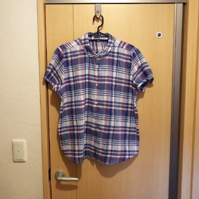レディース チェックシャツ  LLサイズ レディースのトップス(Tシャツ(半袖/袖なし))の商品写真
