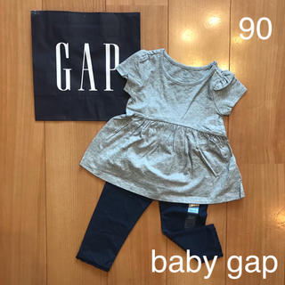 ベビーギャップ(babyGAP)の新作★baby gapペプラムトップス＆レギンスパンツ90(Tシャツ/カットソー)