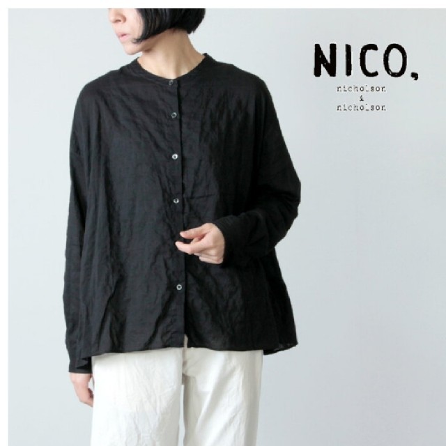 URBAN RESEARCH DOORS(アーバンリサーチドアーズ)のNICO.nicholson and nicholson・スタンドカラーブラウス レディースのトップス(Tシャツ(長袖/七分))の商品写真