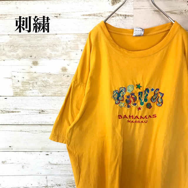 【激レア】USA輸入☆半袖ビッグ刺繍Tシャツクルーネックカットソー メンズのトップス(Tシャツ/カットソー(半袖/袖なし))の商品写真