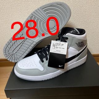 ナイキ(NIKE)の【28.0】AIR JORDAN 1 MID LIGHT SMOKE GRE(スニーカー)