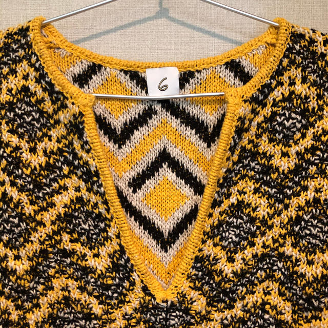 6 roku DIAMOND MOTIF SKIPPER KNIT ニットベスト