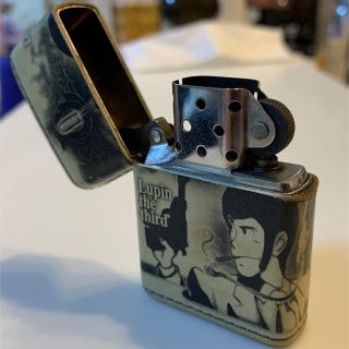 ジッポー(ZIPPO)の正規ジッポーライター　ルパン&不二子　皮素材カバー　A(タバコグッズ)