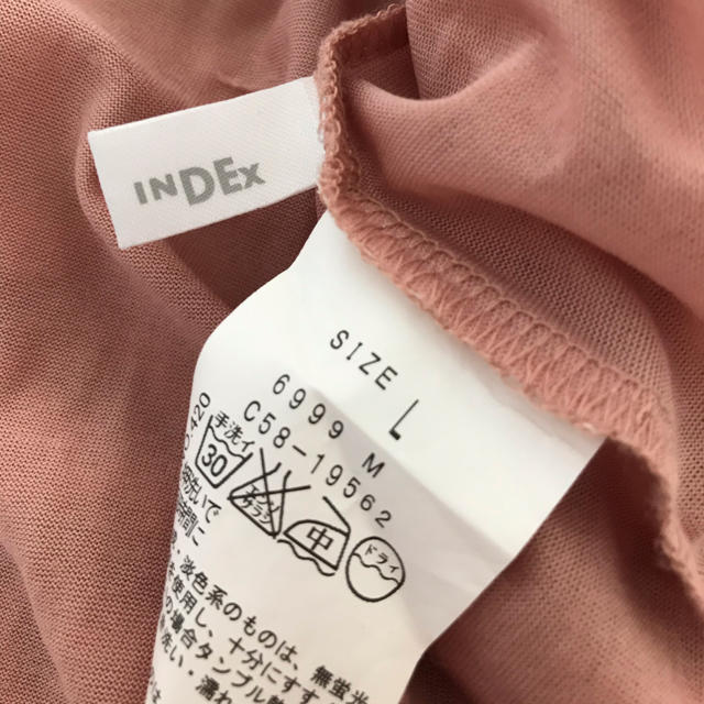 INDEX(インデックス)のindex  インデックス トップス カットソー Ｌ オレンジ レディースのトップス(カットソー(長袖/七分))の商品写真