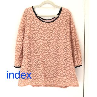 インデックス(INDEX)のindex  インデックス トップス カットソー Ｌ オレンジ(カットソー(長袖/七分))