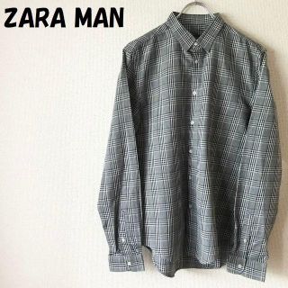 ザラ(ZARA)の【人気】ZARA MAN/ザラ マン 長袖チェックシャツ ブラック USサイズM(シャツ)