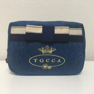 トッカ(TOCCA)のtoccaトッカ ポーチ デニム リボン ♡(ポーチ)