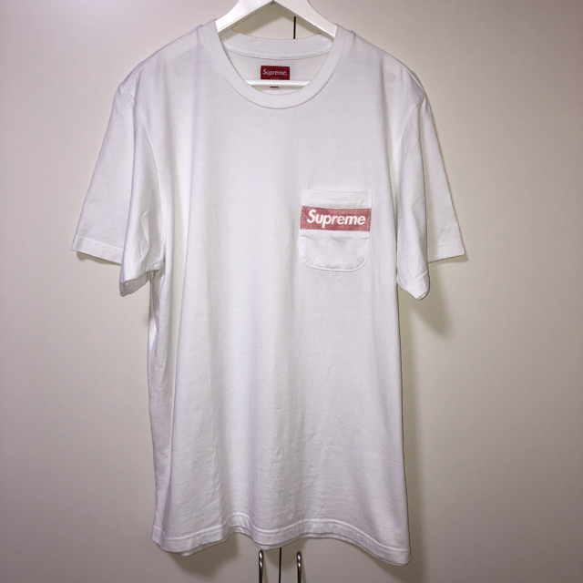 supreme 19S/S mesh Stripe Pocket Tee-