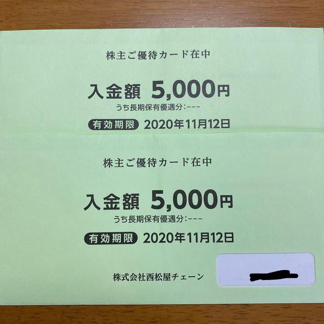 【送料無料】西松屋　株主優待　10000円分優待券/割引券